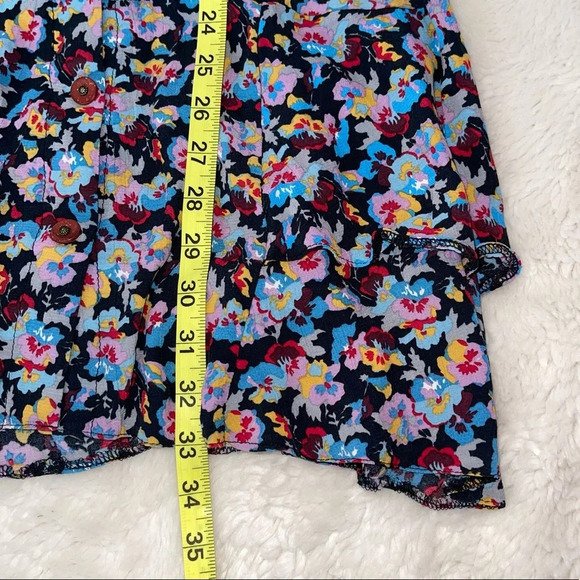 Atmosphere Black & Multicolor Ditsy Floral Print Ruffle Mini Dress 8 Women’s - Picture 8 of 11